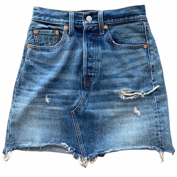 Levi's Dresses & Skirts - Levi’s Distressed Denim Mini Skirt